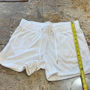 Lilly Pulitzer White Terry Drawstring Shorts.